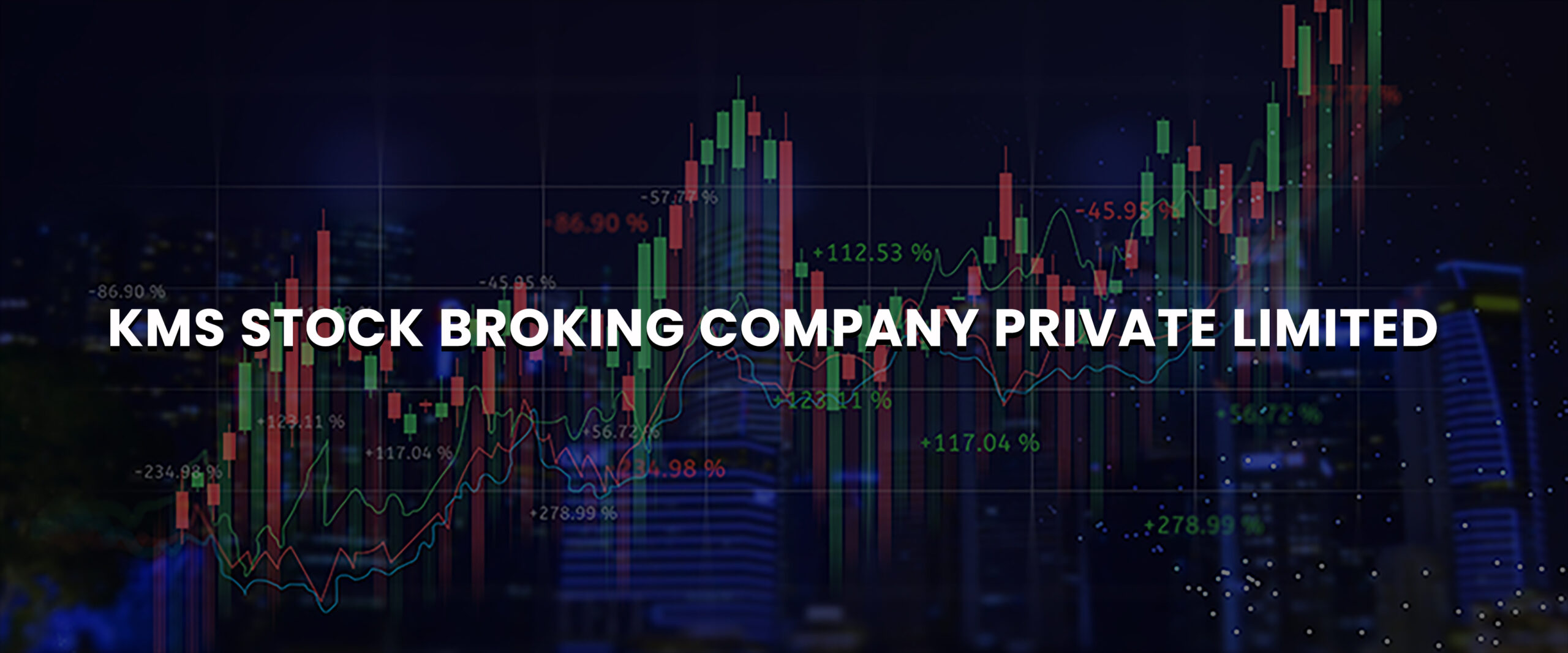 Market chart banner reading KMS Stock Broking Company Private Limited.